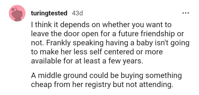 Leaving the door open for future friendships