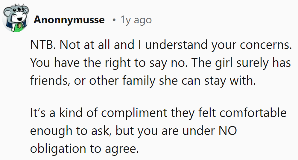 NTB: Compliment acknowledged, but no obligations here. The girl's got options beyond the neighborhood watch.