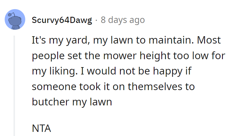 Who invited the Lawnmower Lumberjacks? Hands off the grass, folks.