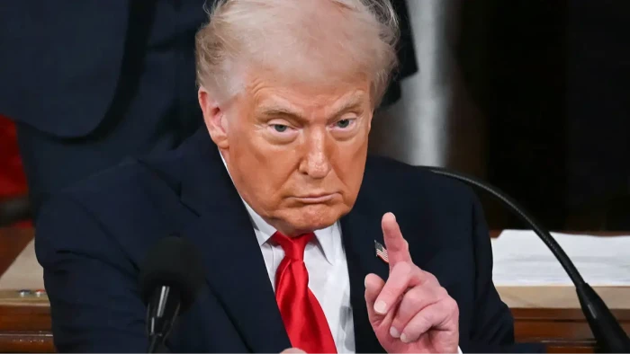 Trump speaks to reporters about human cost following U.S.-Israel strikes, Iran retaliation concerns.