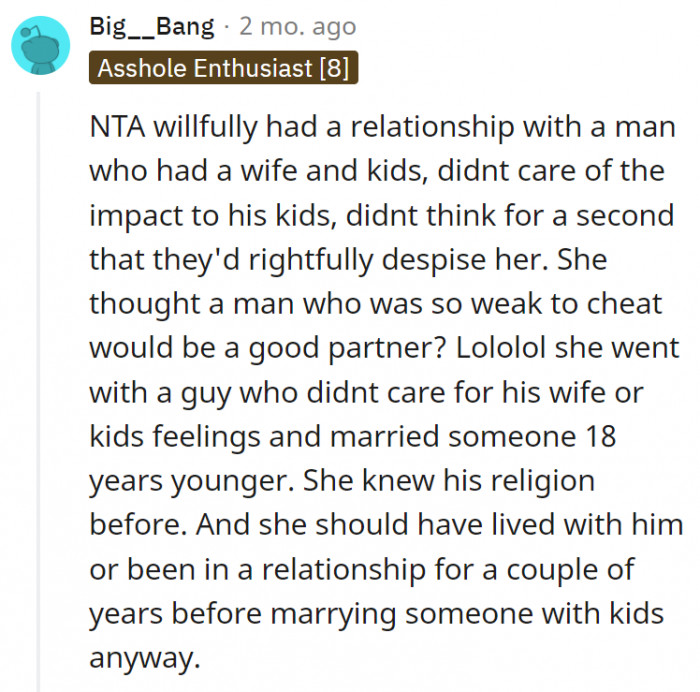 2. She should have had a good trial run before sealing the deal
