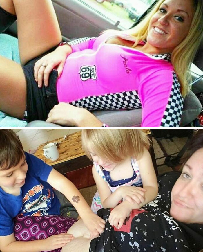 25. From Rocking Some Hot Pink To Getting Her Gut Poked. These Damn Kids Have No Shame!