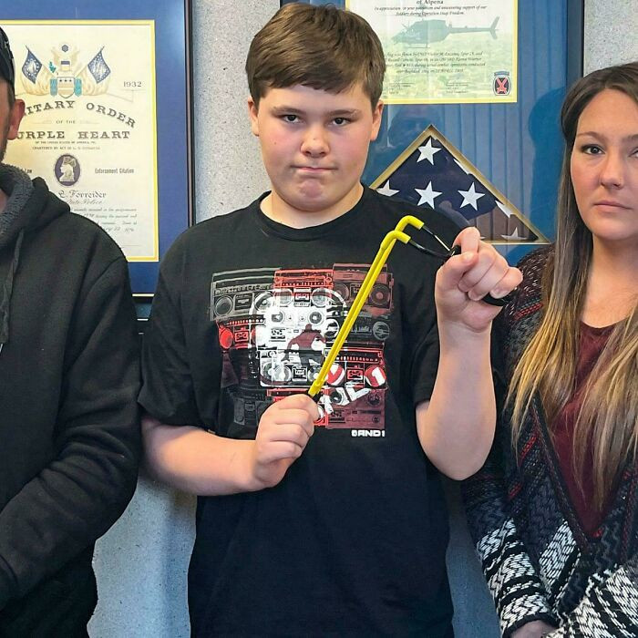 "Owen Burns, A 13-Year-Old From Michigan, Saved His 8-Year-Old Sister From An Attempted Kidnapping By Using A Slingshot"