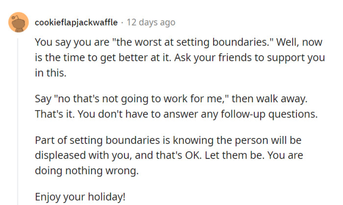 Learning to say a firm 