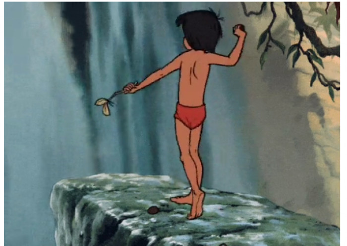 Watch Christopher Robin closely, and you may see Mowgli in him because this scene from The Jungle Book is identical.