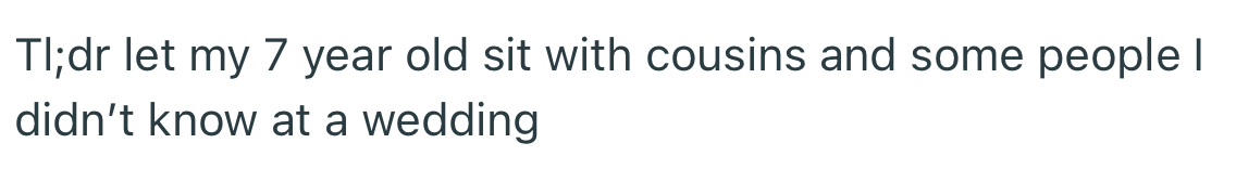 Too long, didn’t read