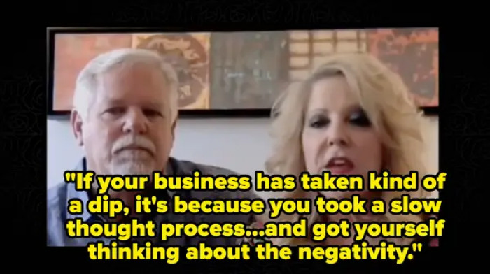 13. If consultants failed to meet their targets or their sales were sluggish, the founders blamed it on the consultants and their negative thinking