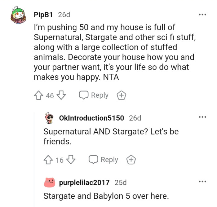 The OP should go ahead and decorate their house how they want