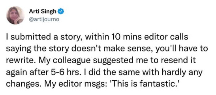 6. The editor says it has to be rewritten