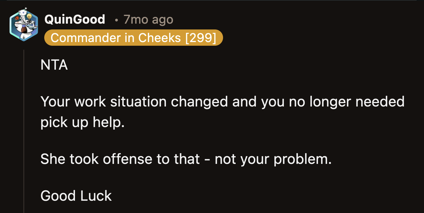 Ann's decision to distance herself is her problem to deal with, not OP's.