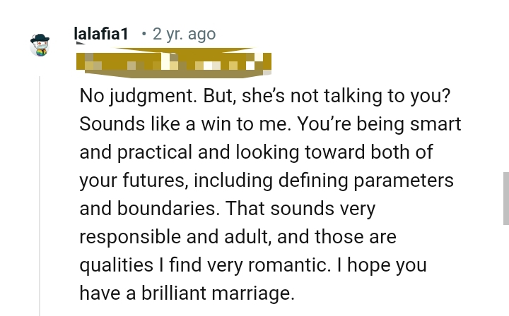 That Sounds Very Responsible and Adult