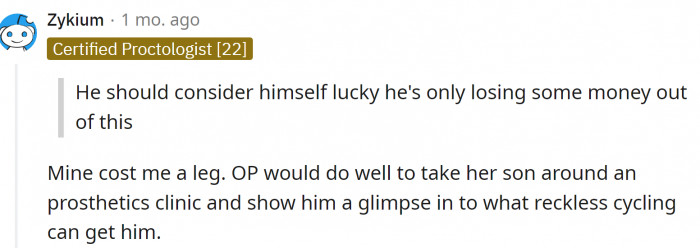 He is lucky that money is all he will be losing