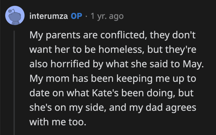 Even Their Parents Are Horrified by What Kate Said to May