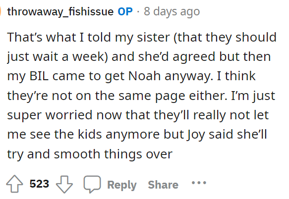 I'd be worried too because this was an extreme way to react, and it's clear that they are not on the same page.