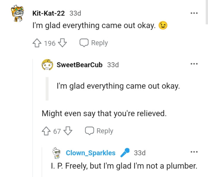 This Redditor is glad everything came out well