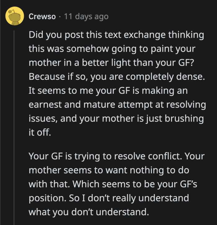 The Redditors were confused about how OP read all of that and still insists that this was solely his GF's fault.