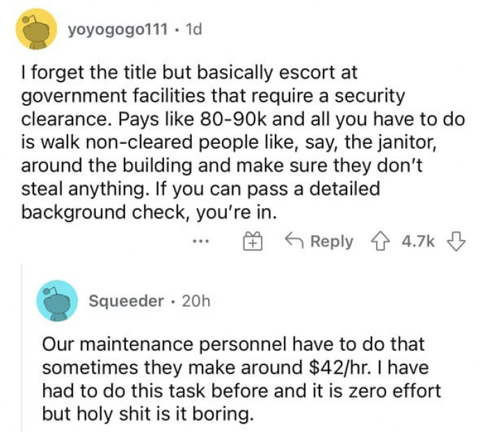 5. Escorting at government facilities