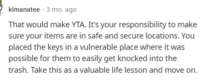 This is the sentiment that many people are expressing in the comments, essentially calling her irresponsible.