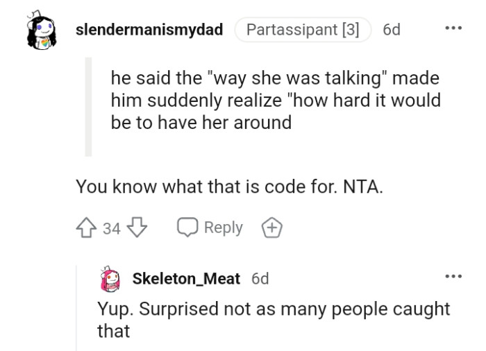 Now what is the code for this comment?
