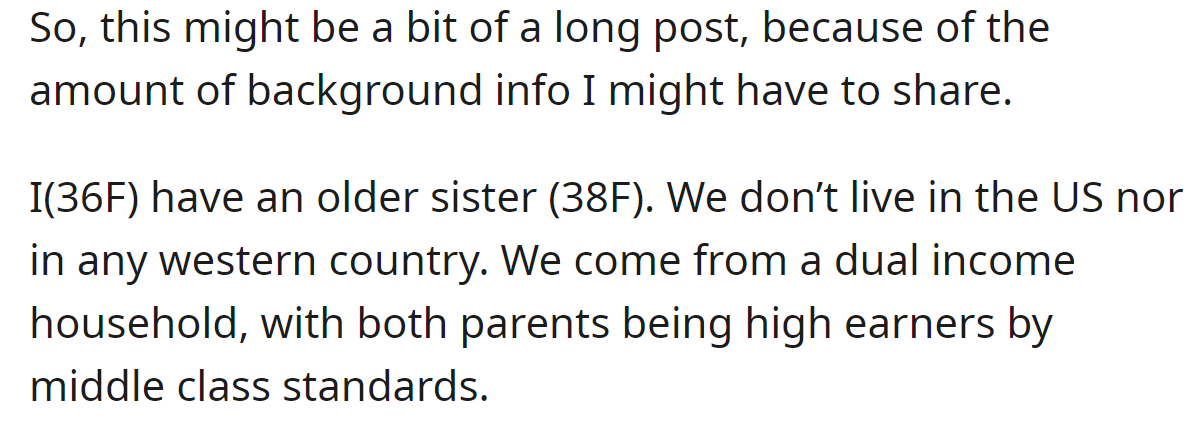 She said they come from a dual-income household: