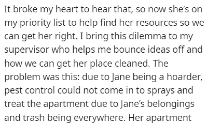 OP was heartbroken after hearing that, and she got to work immediately