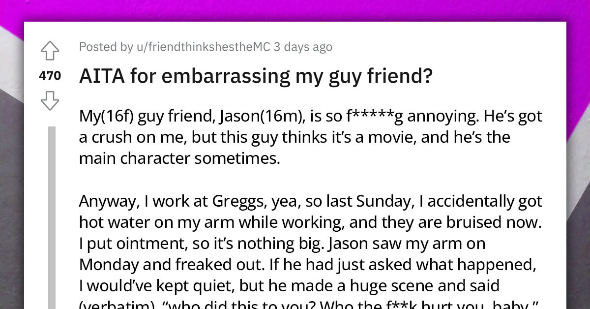 Teenage Crush Goes Awry When Redditor Embarrasses Her Male Friend