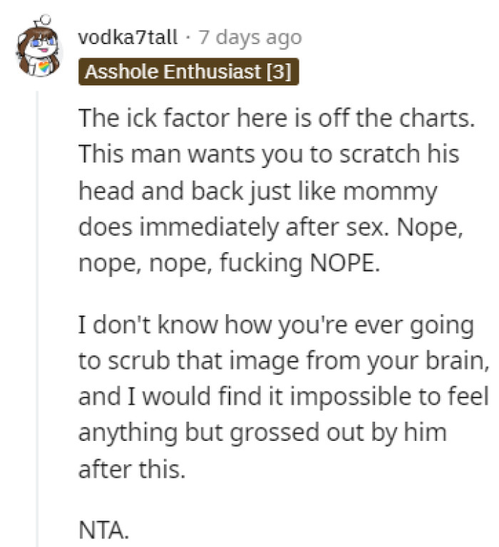 The ick factor is off the charts!