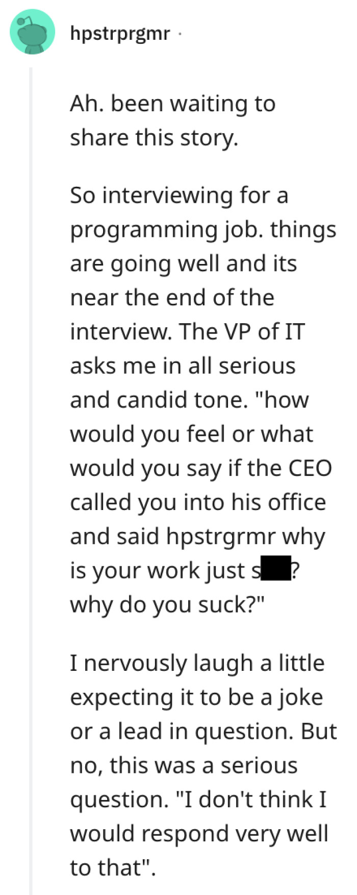 33. Serious question