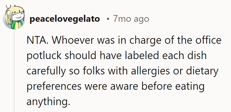 The potluck needed better labeling than a map in a treasure hunt.