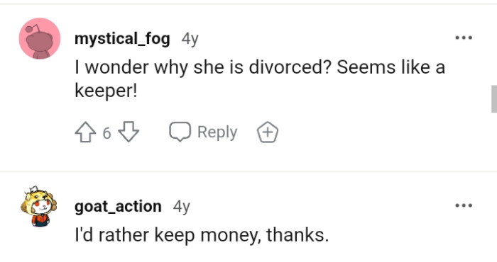 This redditor just keeps wondering why she's divorced