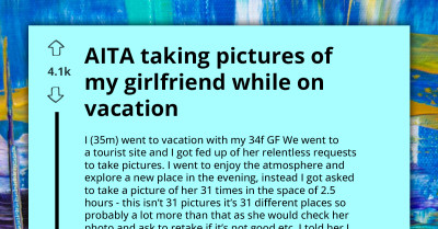 Boyfriend Refuses Girlfriend's Endless Photo Requests During Vacation, Sparking Relationship Tension