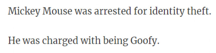 21. Mickey Mouse is being goofy