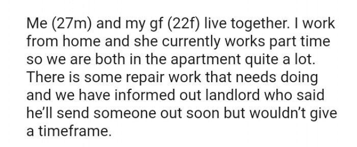 There is some repair work that needs doing