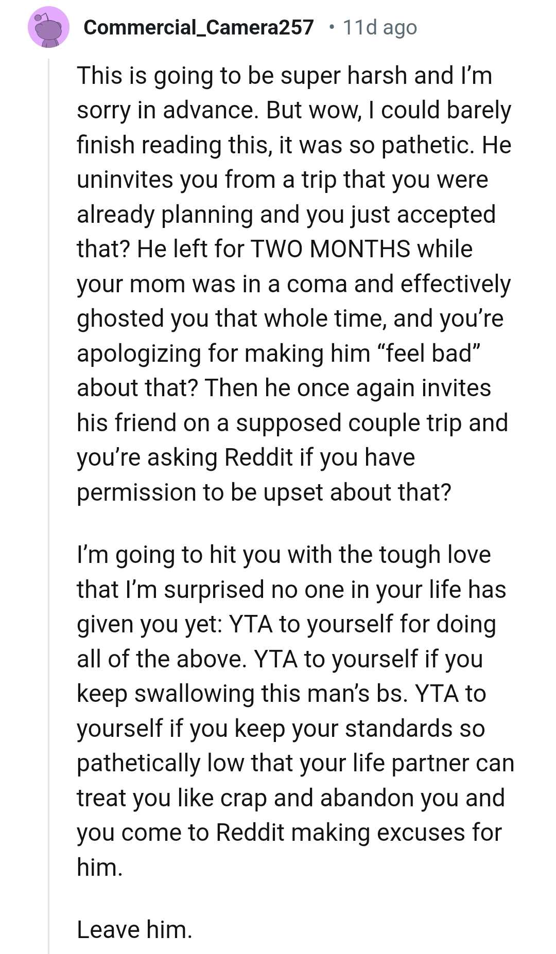 The OP just accepted that