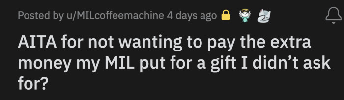 MIL texted OP's husband that she was still waiting on the $30.