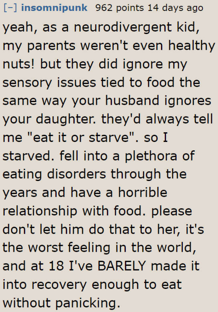 A neurodivergent person tells the OP what could happen in the future.