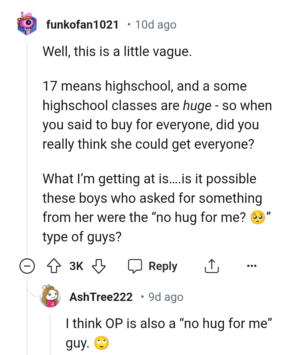 Did the OP really think she could get gifts for everyone?