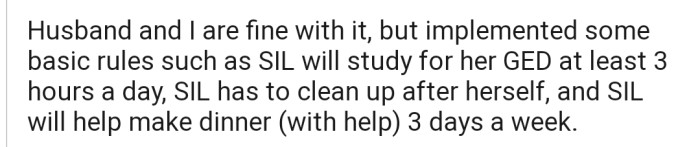 The couple has no problem, but the teen has to agree to their rules and regulations