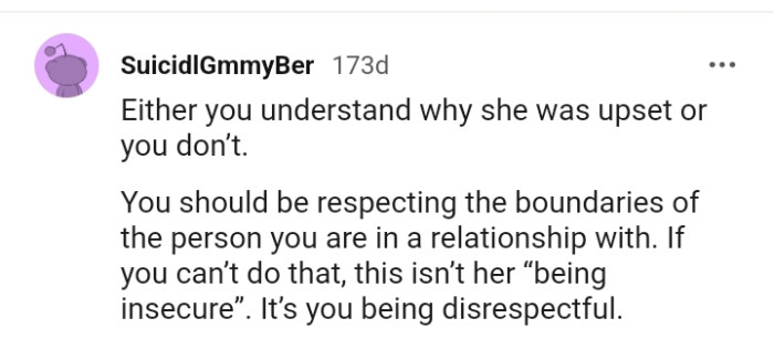 Respecting the Boundary of Who You're in a Relationship With