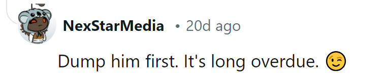 Time to kick him to the curb before he overstays his welcome.