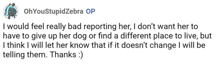 But OP Is Worried About How Reporting Her Neighbor Will Affect Them
