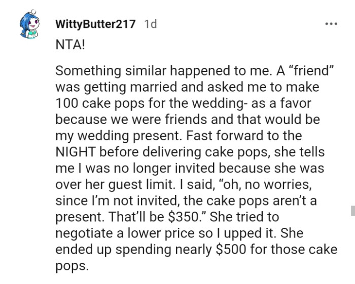 Something similar happened to this Redditor