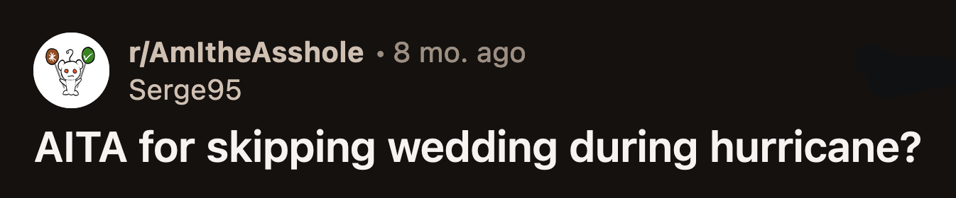 The wedding guests who stayed were stranded at the airport the next day because all flights were canceled for at least two days.