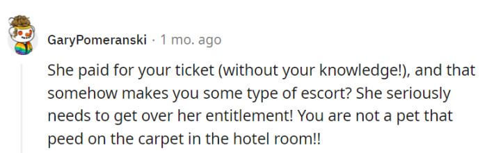 OP is not a misbehaving pet.