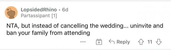 It seems that everyone is in agreeance that she should uninvite them to the wedding.