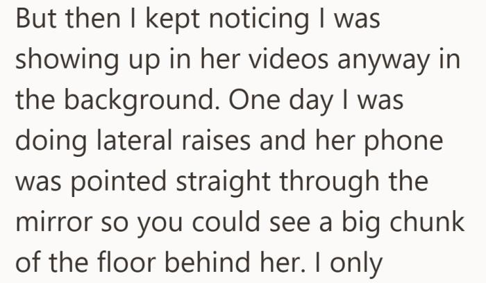 What seemed harmless turns awkward once he realizes he keeps ending up on camera.