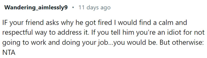 OP should find a calm and respectful way to address it.