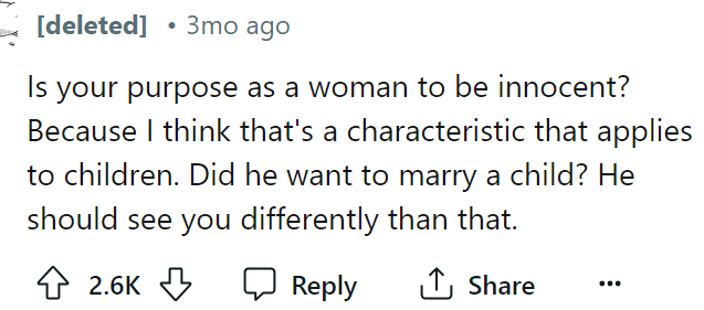 Children should be innocent; grown-up women shouldn't