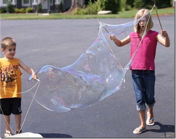 29. Create a giant DIY bubble wand