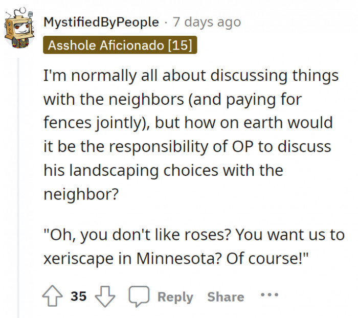 Unless you share a backyard, maybe? But this isn’t the case.